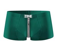 Mens Zip Boxers Cotton Boxers For Men Breathable Cycling Underwear Soft Comfortable Cotton Underwear Tight Low Rise Boxer Briefs Lightweight Zip Up Underpant Sexy Fashion Sports Underpants