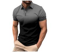 Mens Zip Henley T-Shirt Deer Head Embroidery Tennis Short Sleeve Top Regular Slim Fit 3XL Polo Shirts for Men UK Mens Thermal Long Sleeve Running top Denim Vest Mens Biker