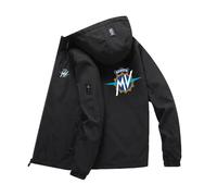 Men's Zip Up Hoodie Jackets for MV Agusta Sports Casual Sweatshirt Fashion Long Sleeve Pullover Tops Running Fitness Tracksuit,Black- L