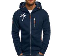 Mens Zip up Hoodie Long Sleeve Patchwork Hooded Sweatshirt Solid Color Lightweight Mens Hoodies with Zipper Pockets Hoodies for Men Uk