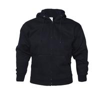 Mens Zip Up Hoodies Hooded Sweatshirt Fleece Top Plain Hoody Jumper Jackets Pull