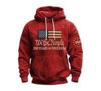 Mens Zip Up Hoodies,Patriotic Graphic Pullover Hoodie Journey Commemorative Sweatshirt Casual Warm Fleece Lined