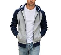 Mens Zip Up Hoodies,Versatile Color Hoodie For Classic Pullover Sweatshirt With Front Pouch Pocket And Cozy Fleece