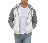Mens Zip Up Hoodies,Versatile Color Hoodie For Classic Pullover Sweatshirt With Front Pouch Pocket And Cozy Fleece