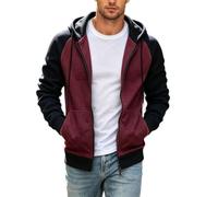 Mens Zip Up Hoodies,Versatile Color Hoodie For Classic Pullover Sweatshirt With Front Pouch Pocket And Cozy Fleece
