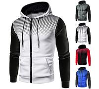 Mens Zip Up Jumper Men's Hoodies & Sweatshirts, Warm Long Sleeve Classic Casual Winter Plain Oversized Sweatshirts for Jogging Sport Work