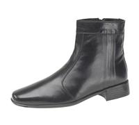 Mens Zip up Pleated Ankle Boots Softie Leather BLACK size 9 UK