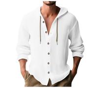 Mens Zipped Cardigan Aztec Mens Pullover Fleece Lined Shirts for Men UK Mens Hooded Winter Coats Drive Jacket red Zip up Hoodie Adult Christmas Jumpers Mens Leather Trench Coat, (c-White, L)