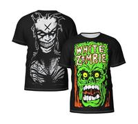 Men's Zombies Band Short Sleeve T-Shirts Stylish Versatile Summer Tees Multi-Sided Printed Shirt Multicoloured XXL