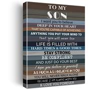 MENSHIJIAN Rustic 'Love You Forever' Quote Canvas Art, 11.5"x15", Wooden Framed, Living Room Wall Decor