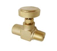 MENSI 1/4" Male NPT X 1/4" Female NPT Heavy Duty Brass High Pressure Propane LPG Gas Flow Control Needle Valve