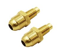 MENSI Gas Orifice Jets Connector Brass Hose Fitting 3/8" Flare x 1/8" MNPT Propane Nozzle for Freestanding Casting Cooking Stove Grill, Turkey Pot Cooker Set of 2