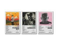 Mensise 3pcs Tyler, The Creator Album Signature Poster Wall Art Canvas Posters, Room Decor, 08x12inch(20x30cm), Style-1