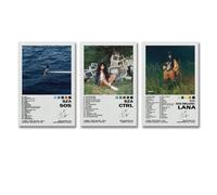 Mensise A Set Of 3 Sza Poster Ctrl Sos Album Lana Signature Poster Wall Art Canvas Posters Room Decorative Aesthetic Poster Print Decor Posters 16x24inch(40x60cm)-3pcs Style
