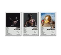 Mensise A Set Of 3 Travis Poster Scott Album Signature Poster Wall Art Canvas Posters Room Decorative Aesthetic Poster Print Decor Posters 24x36inch(60x90cm)-3pcs Style-3