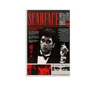 Mensise Classic Movie 90s Scarface Vintage Canvas Music Posters for Room Aesthetic Canvas Wall Art Bedroom Decor16x24inch(40x60cm)