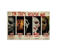 Mensise Vintage Horror Movie Poster Scream Saw Music Posters for Room Aesthetic Canvas Wall Art Bedroom Decor12x18inch(30x45cm)