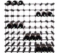 Mensolas 72 bottles - Black-stained pine