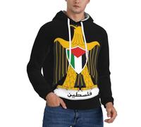 Men'Sstate Of Palestine National Emblem Print Sports Hoodie Pullover Casual Outerwear Sweatshirt Jacket Warm Moisture Wicking Sports Casual Comfort Fit Suitable For All Seasons
