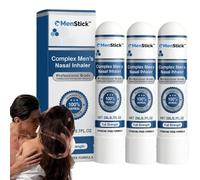MenStick Nasal Inhaler, Complex Men's Aromatic Stick, Refreshing Scented Nasal Balm, Natural Herbal Formula, Promotes a Pleasant Breathing Experience, Compact and Easy to Carry (3PCS)