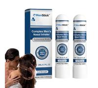 MenStick Nasal Inhaler, Complex Men's Aromatic Stick, Refreshing Scented Nasal Balm, Natural Herbal Formula, Promotes a Pleasant Breathing Experience, Compact and Easy to Carry (2PCS)