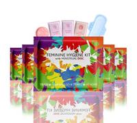 Menstrual Disc Kit with Pad - 5 Pack | Convenience on The Go | Period Kit Pack for Travelling Out of The House | Covers All Flows | Individually Wrapped Feminine Hygiene Care Products