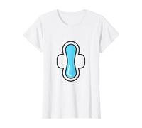 Menstrual Pad Sanitary Pad Period Pad Menstruation Value Graphic T-Shirt, Women, White, S