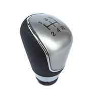 MENSUNUBNM 5/6 Speed Manual Gear Shift Knob Gaiter Boot Case for Ford for Focus 2 MK2 FL MK3 MK4 for Fiesta MK7 for KUGA(5-Speed Silver)