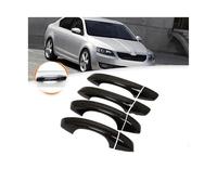 MENSUNUBNM Car Protective Film Accessories for Skoda for Octavia MK3 5E 2017 2018 2012~2019 2016 Gloss Black Smart Door Handle Cover Sticker Trim(4Handle No Keyhole)