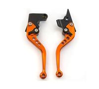 MENSUNUBNM for Royal for Enfield for Interceptor 650 for INT650 2017-2019 2020 2021 2022 Motorcycle Short&Long Adjustable Aluminum Brake Clutch Lever(147mm Orange)