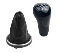 MENSUNUBNM Gear Shift Knob Gaiter Boot Cover for Ford for Fiesta MK6 for Fusion for Transit for Connect 2002-2008(5 Speed Black Case)