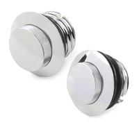 MENSUNUBNM Motorcycle Left+Right Thread Flush Pop Up Gas Cap Vented Fuel Tank Cover For Harley Davidson For Road King For Softail For Dyna Replacement Tank Cap Motorcycle(Silver)