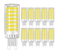 MENTA G9 LED 9W Light Bulbs, Cool White 6000K, 9W Equivalent 75W Halogen, 750lm, Energy Saver Bulbs, Not Dimmable, Φ18*64mm, AC 220-240V, 10 Pack