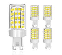 MENTA G9 LED Light Bulbs 10W, Super Bright 800LM, Equivalent to 80W Halogen, Cool White 6000K, No Flicker, Not Dimmable, Energy Saving Capsule Light Bulbs, AC220-240V, Φ22*58mm, 4-Pack