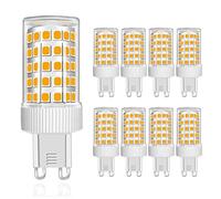 MENTA G9 LED Light Bulbs 10W, Super Bright 800LM, Equivalent to 80W Halogen, Warm White 3000K, No Flicker, Not Dimmable, Energy Saving Capsule Light Bulbs, AC220-240V, Φ22*58mm, 8-Pack
