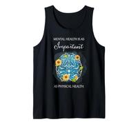 Mental and Physical Health Equality Floral Brain Art Tank Top