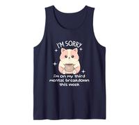 Mental Breakdown Coffee Funny Sarcastic Cat Lover Tank Top