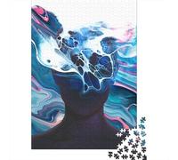 Mental Drifting 1000-Piece Puzzle for Adults, 52x38cm/1000pcs; for Calm Hands-on Time after Work; White Cardboard with A Clean Surface