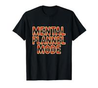 Mental Flannel Mode Buffalo Plaid Funny Cozy Fall Lumberjack Value Graphic T-Shirt