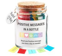 Mental Health Affirmations Glass with 45 Affirmation Cards - Positive Thinking Glass with Inspirational Quotes | Emotional Support with Daily Encouraging Affirmations for Daughter Girlfriend