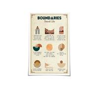 Mental Health and Relationship Skills Canvas, Guide to Setting Personal Boundaries(Framed,08x12inch(20x30cm))