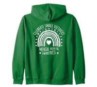 Mental Health Awareness Celebrate Small Victories Design Zip Hoodie