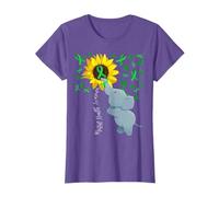 Mental Health Awareness Cute Sunflower Elephant Green Gifts T-Shirt