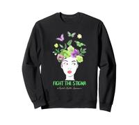 Mental Health Awareness Fight the Stigma Butterfly Art Sweatshirt