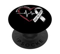 Mental Health Awareness Fight The Stigma Heart Ribbon PopSockets Adhesive PopGrip