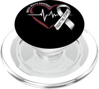 Mental Health Awareness Fight The Stigma Heart Ribbon PopSockets PopGrip for MagSafe