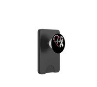Mental Health Awareness Fight The Stigma Heart Ribbon PopSockets PopWallet for MagSafe