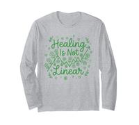 Mental Health Awareness Floral Healing is Not Linear Long Sleeve T-Shirt