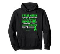 Mental Health Awareness Green Ribbon Warrior Support Pullover Hoodie