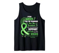 Mental Health Awareness Green Ribbon Warrior Support Tank Top